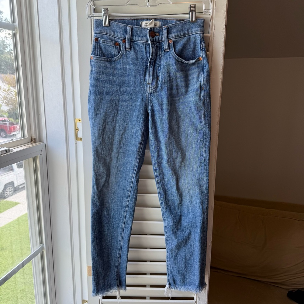 Madewell 23P The Perfect Vintage Light Blue Cropped/Ankle Skinny Jeans